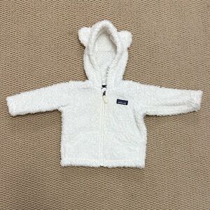 Patagonia White Fleece Baby Hoodie